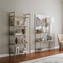 Hanah Home Cómoda D101 Dorada con Cristal Templado